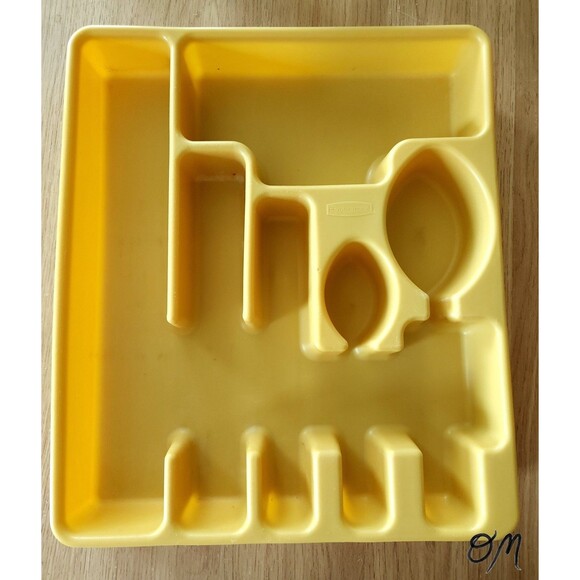 Rubbermaid Vintage Yellow Gold Flatware Drawer Organizer 2922 - Picture 1 of 3
